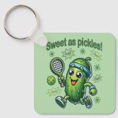 Funny Niedlich Sweet as Pickles Pickleball Schlüsselanhänger (Vorderseite)