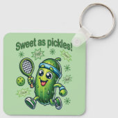 Funny Niedlich Sweet as Pickles Pickleball Schlüsselanhänger (Rückseite)