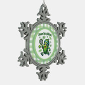 Funny Niedlich Sweet as Pickles Pickleball Schneeflocken Zinn-Ornament (Links)