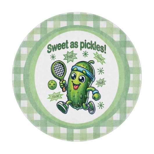 Funny Niedlich Sweet as Pickles Pickleball Schneidebrett (Vorderseite)