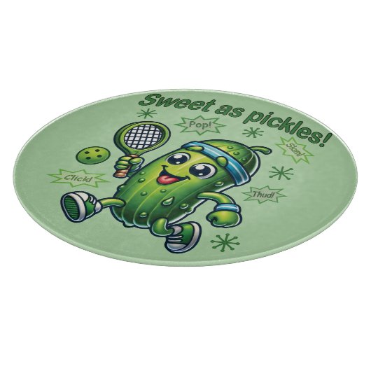 Funny Niedlich Sweet as Pickles Pickleball Schneidebrett (Ecke)