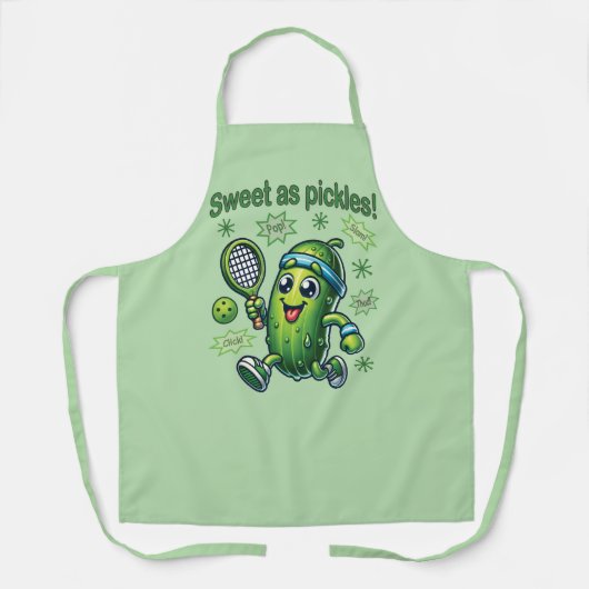 Funny Niedlich Sweet as Pickles Pickleball Schürze (Vorderseite)