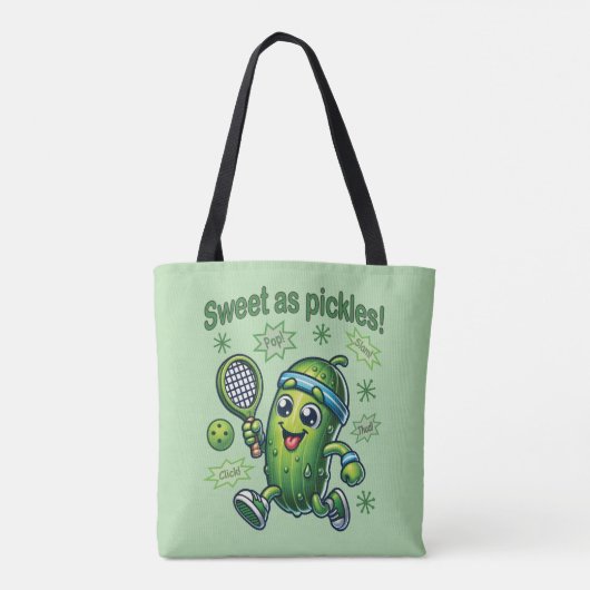 Funny Niedlich Sweet as Pickles Pickleball Tasche (Rückseite)