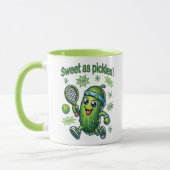 Funny Niedlich Sweet as Pickles Pickleball Tasse (Links)