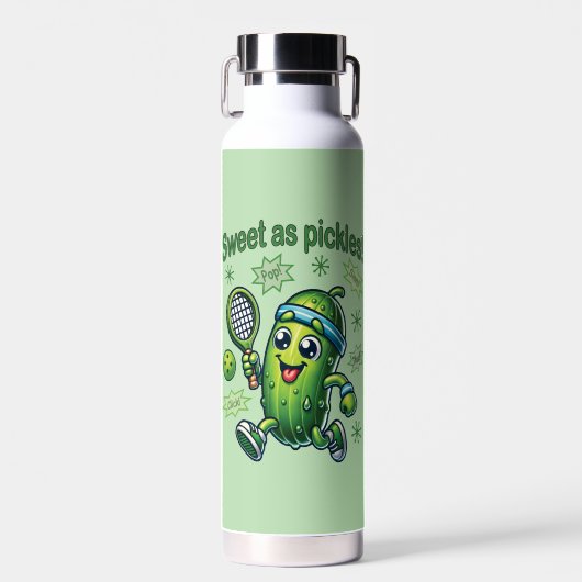 Funny Niedlich Sweet as Pickles Pickleball Trinkflasche (Vorne)