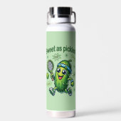 Funny Niedlich Sweet as Pickles Pickleball Trinkflasche (Rückseite)