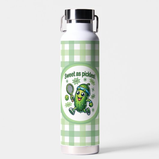 Funny Niedlich Sweet as Pickles Pickleball Trinkflasche (Vorne)