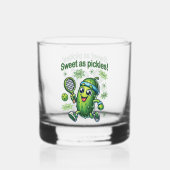 Funny Niedlich Sweet as Pickles Pickleball Whiskyglas (Rückseite)
