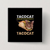 Funny Niedlich Tacocat Taco Katze zurückgeschriebe Button (Vorderseite)
