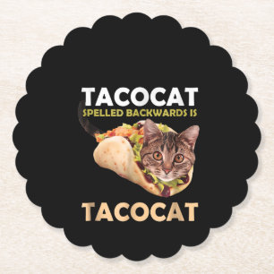 Funny Niedlich Tacocat Taco Katze zurückgeschriebe Untersetzer