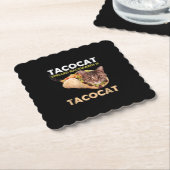 Funny Niedlich Tacocat Taco Katze zurückgeschriebe Untersetzer (angewinkelt)