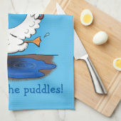 Funny niedlich tanzende Ente Cartoon Küchentuch (Viertel Falte)