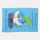 Funny niedlich tanzende Ente Cartoon Küchentuch (Horizontal)