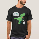 Funny Niedlich Tee Rex Tyrannosaurus Dino Drinking (Vorderseite)