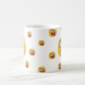 "Funny Niedlich Tongue-Out Emoji Design" Kaffeetasse (Mittel)