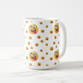 "Funny Niedlich Tongue-Out Emoji Design" Kaffeetasse (VorderseiteRechts)