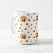 "Funny Niedlich Tongue-Out Emoji Design" Kaffeetasse (Vorderseite Links)