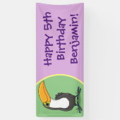 Funny niedlich Toucan Vogel Cartoon Banner (Vertikal)