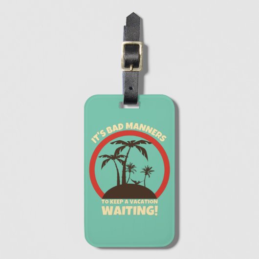 Funny Niedlich Traveller Backpacker Gepäckanhänger (Vorderseite Vertikal)