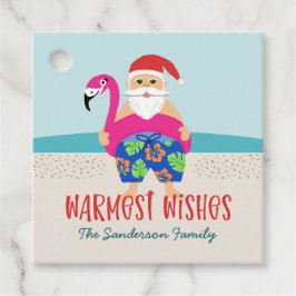 Funny Niedlich Tropical Santa Pool Name Geschenkanhänger