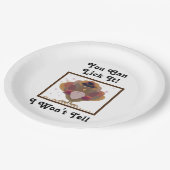 Funny Niedlich Turkey Erntedank Fall Holiday Pappteller (Schrägansicht)