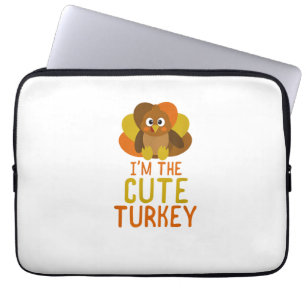 Funny Niedlich Turkey Family Matching Erntedank Laptopschutzhülle