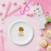 Funny Niedlich Turkey Family Matching Erntedank Pappteller (Party)