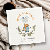 Funny Niedlich Ugly Sweater Leafy Rentier Weihnach Serviette