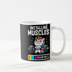 Funny Niedlich Unicorn Workout Gym Fitness Weightl Kaffeetasse