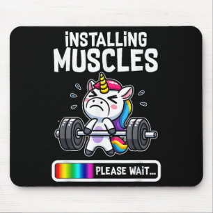 Funny Niedlich Unicorn Workout Gym Fitness Weightl Mousepad
