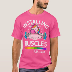 Funny Niedlich Unicorn Workout Gym Fitness Weightl T-Shirt
