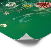 Funny Niedlich Unicorn Zebra in einer Badewanne Poster (Ecke)