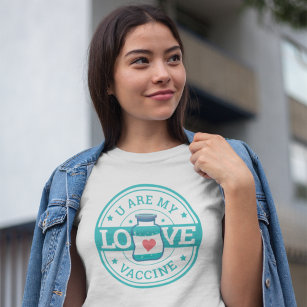 Funny Niedlich Valentine Covid-19 Impfstoff T-Shirt
