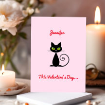 Funny Niedlich Valentine sein meine schwarze Katze