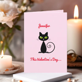Funny Niedlich Valentine sein meine schwarze Katze Karte
