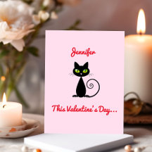 Funny Niedlich Valentine sein meine schwarze Katze