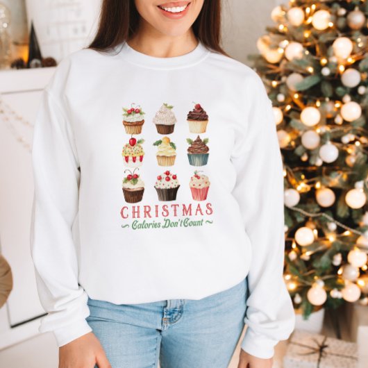 Funny Niedlich Vintag Sweet Cupcakes Weihnachten Sweatshirt