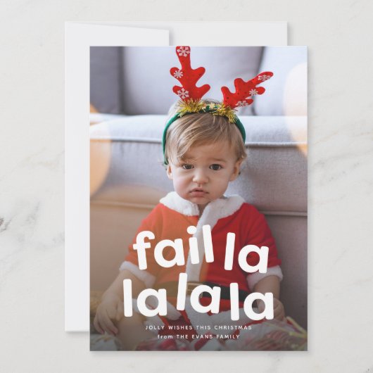 Funny niedlich Weihnachten versagte ein Foto rot (Vorderseite)