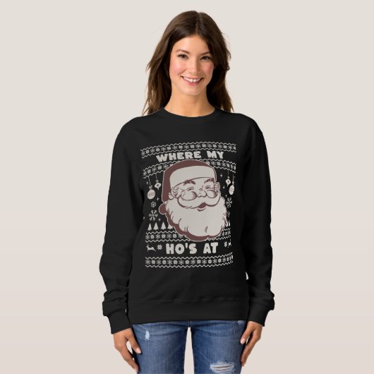 Funny Niedlich Weihnachten Weihnachten Weihnachtsm Sweatshirt (Vorne ganz)