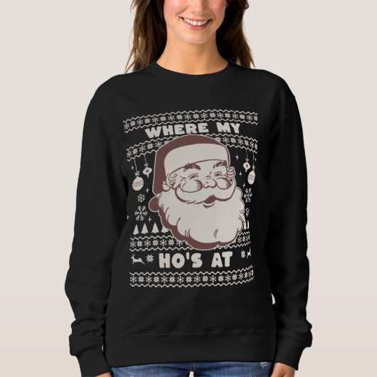 Funny Niedlich Weihnachten Weihnachten Weihnachtsm Sweatshirt (Vorderseite)