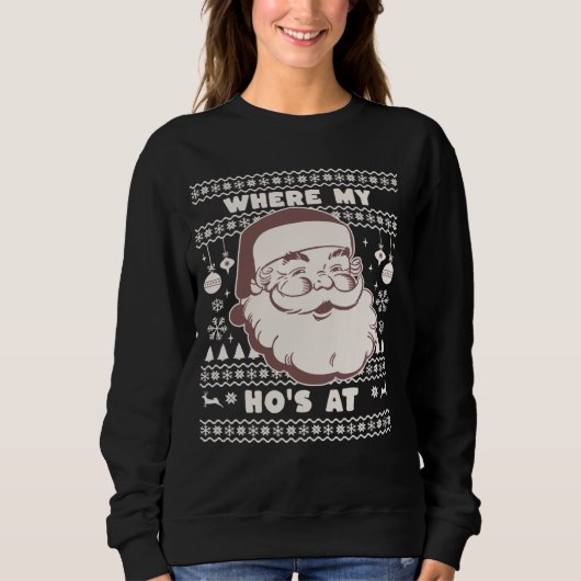 Funny Niedlich Weihnachten Weihnachten Weihnachtsm Sweatshirt (Vorderseite)