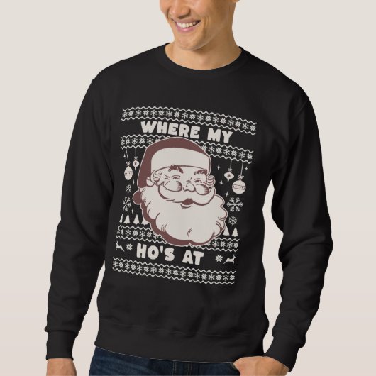 Funny Niedlich Weihnachten Weihnachten Weihnachtsm Sweatshirt (Vorderseite)