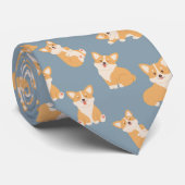 Funny Niedlich Welsh Corgi Muster für Hund Lover Krawatte (Gerollt)