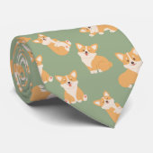 Funny Niedlich Welsh Corgi Muster für Hund Lover Krawatte (Gerollt)