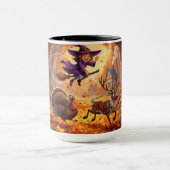 Funny Niedlich Whimsical Halloween Erntedank Tasse (Zentrum)
