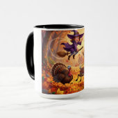 Funny Niedlich Whimsical Halloween Erntedank Tasse (Vorderseite Links)