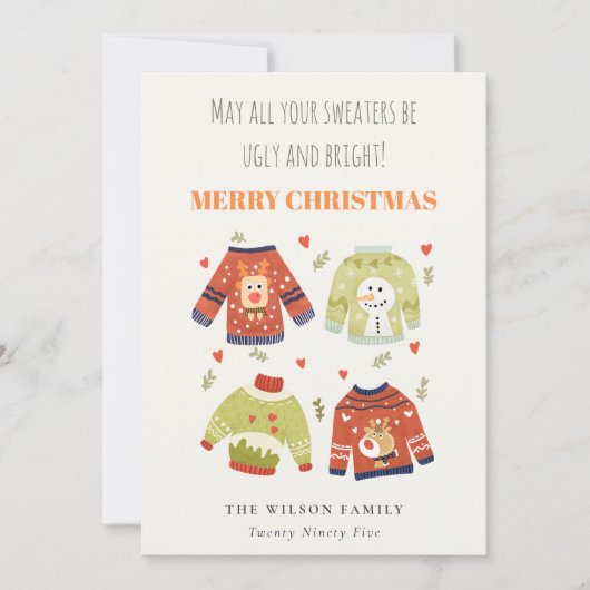 Funny Niedlich Winter Weihnachten Hört Ugly Sweate (Vorderseite)