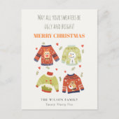 Funny Niedlich Winter Weihnachten Hört Ugly Sweate (Vorderseite)