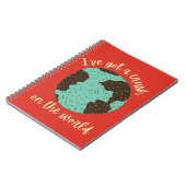 Funny Niedlich World Map Travel Journal Backpacker Notizblock (Linke Seite)
