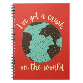 Funny Niedlich World Map Travel Journal Backpacker Notizblock